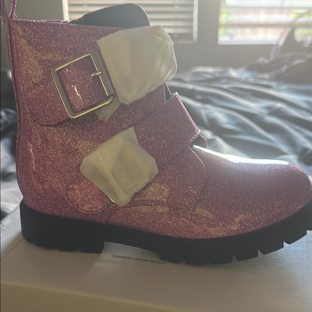 Sparkly Pink Kids Boots